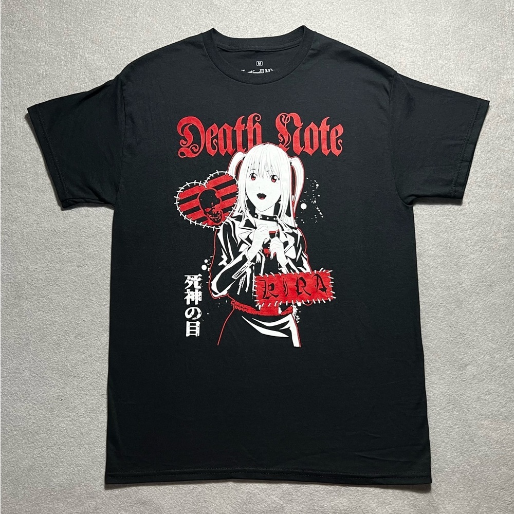 Death Note Misa Amane T-Shirt Men’s Medium Black Kira Anime Tee 100% Cotton